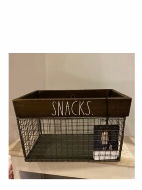NEW Rae Dunn Snack Wire Basket Storage Organizer